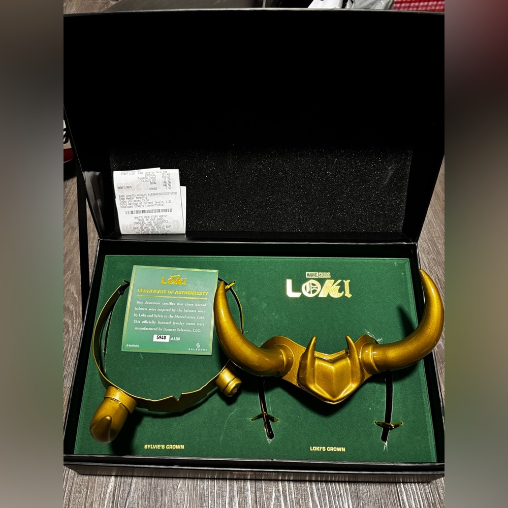 Loki Gold Horned Crown Set